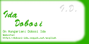 ida dobosi business card